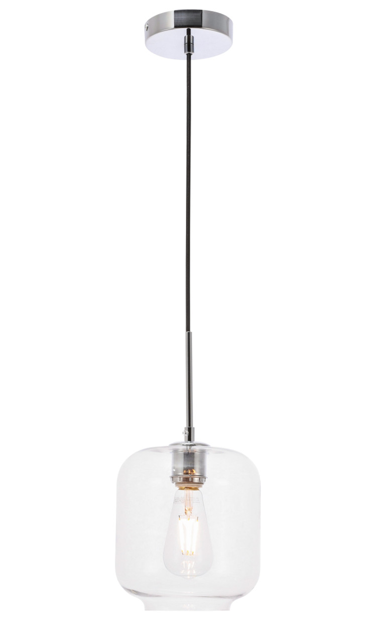 Living District LD2272C Collier 1 light Chrome and Clear glass pendant