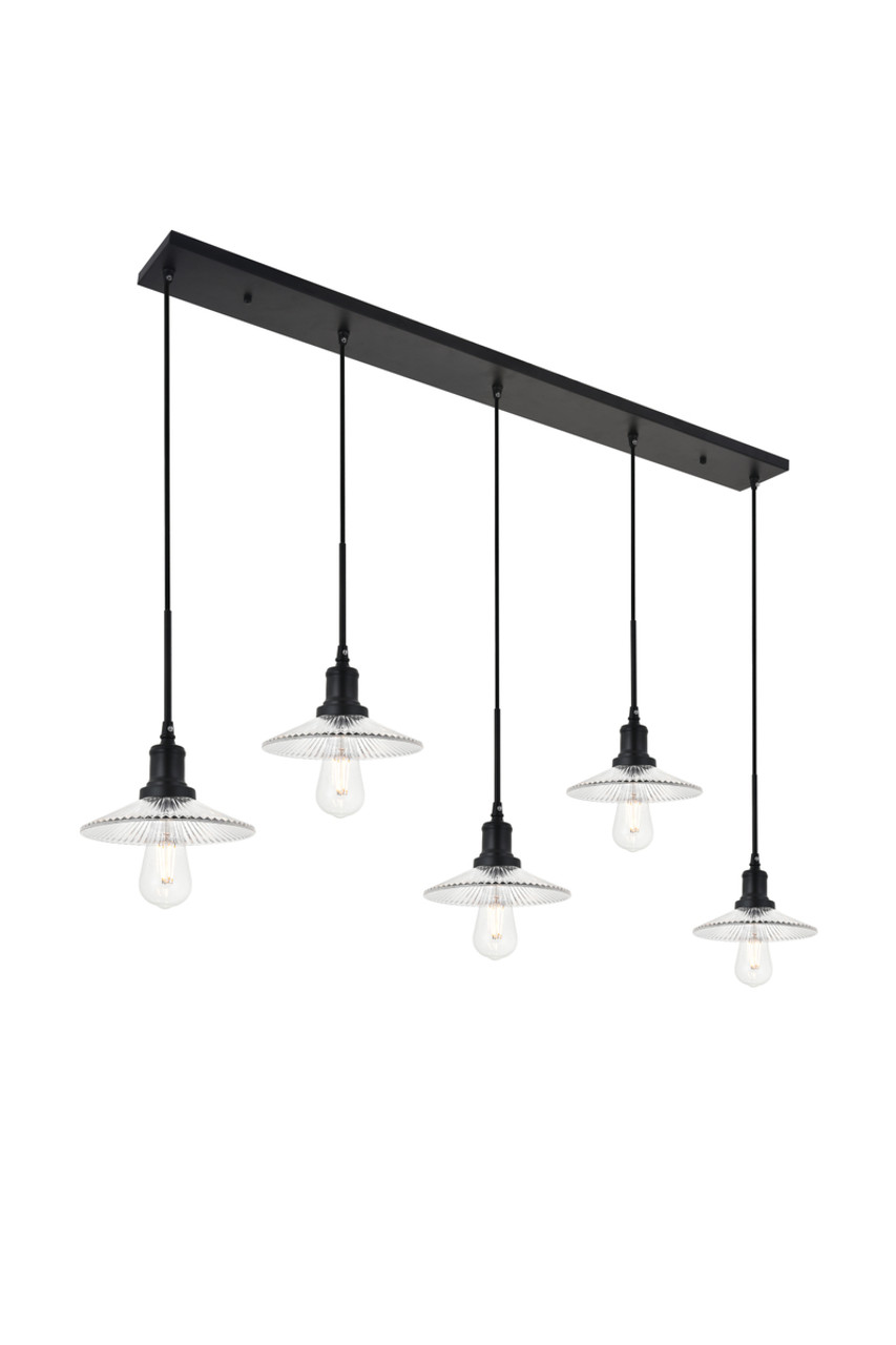 Living District LD4040D48BK Waltz 5 light black Pendant