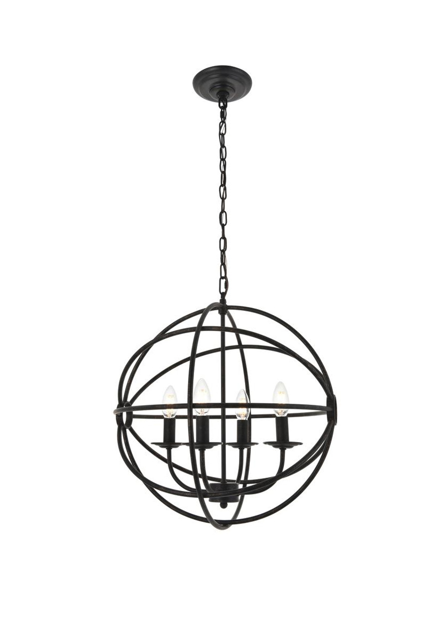 Living District LD4006D18DB Octavia 4 light dark brown Pendant