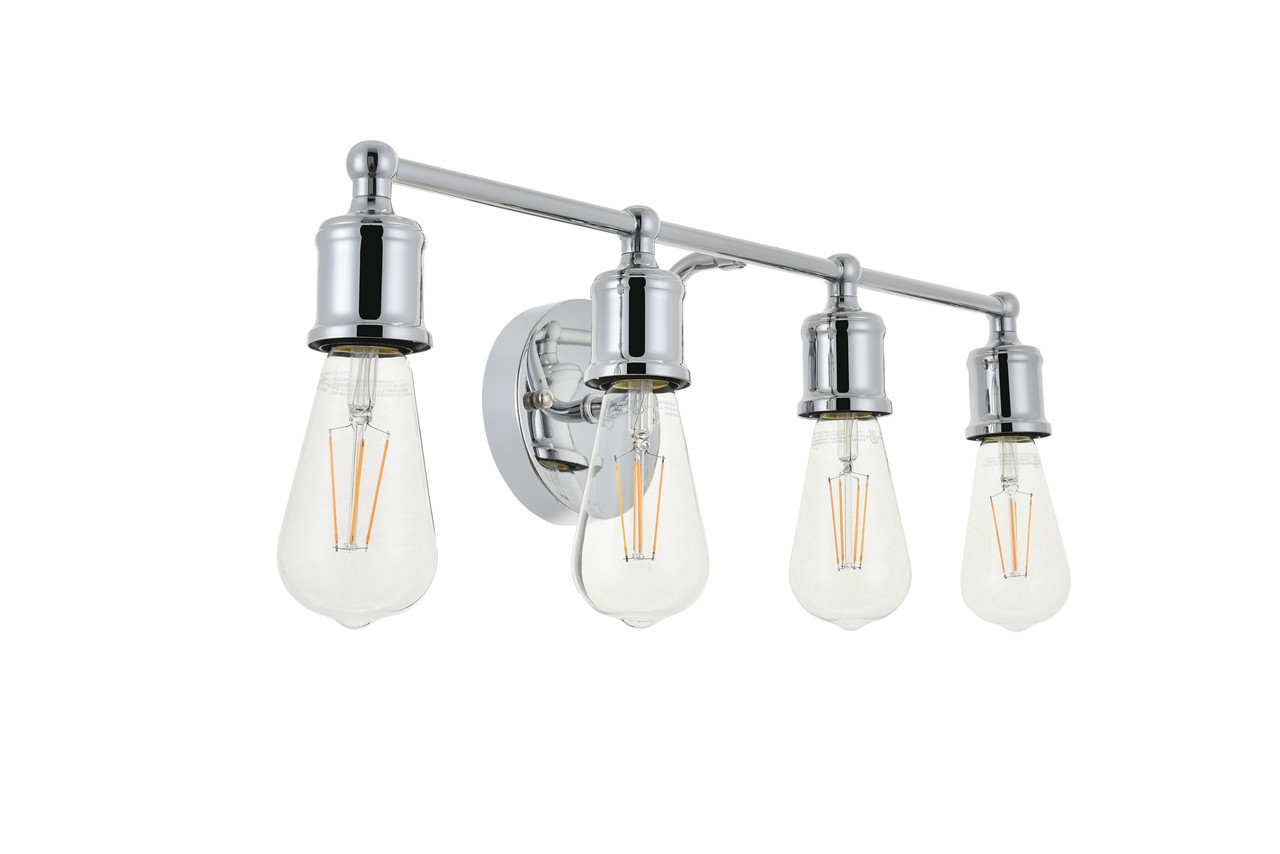 Living District LD4028W22C Serif 4 light chrome Wall Sconce