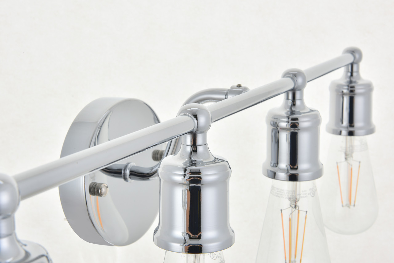 Living District LD4028W22C Serif 4 light chrome Wall Sconce