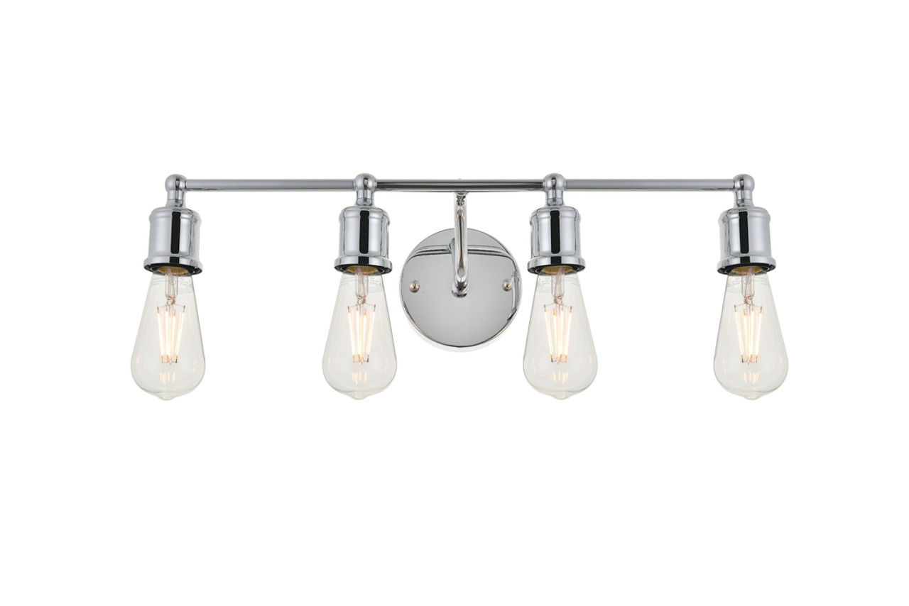 Living District LD4028W22C Serif 4 light chrome Wall Sconce