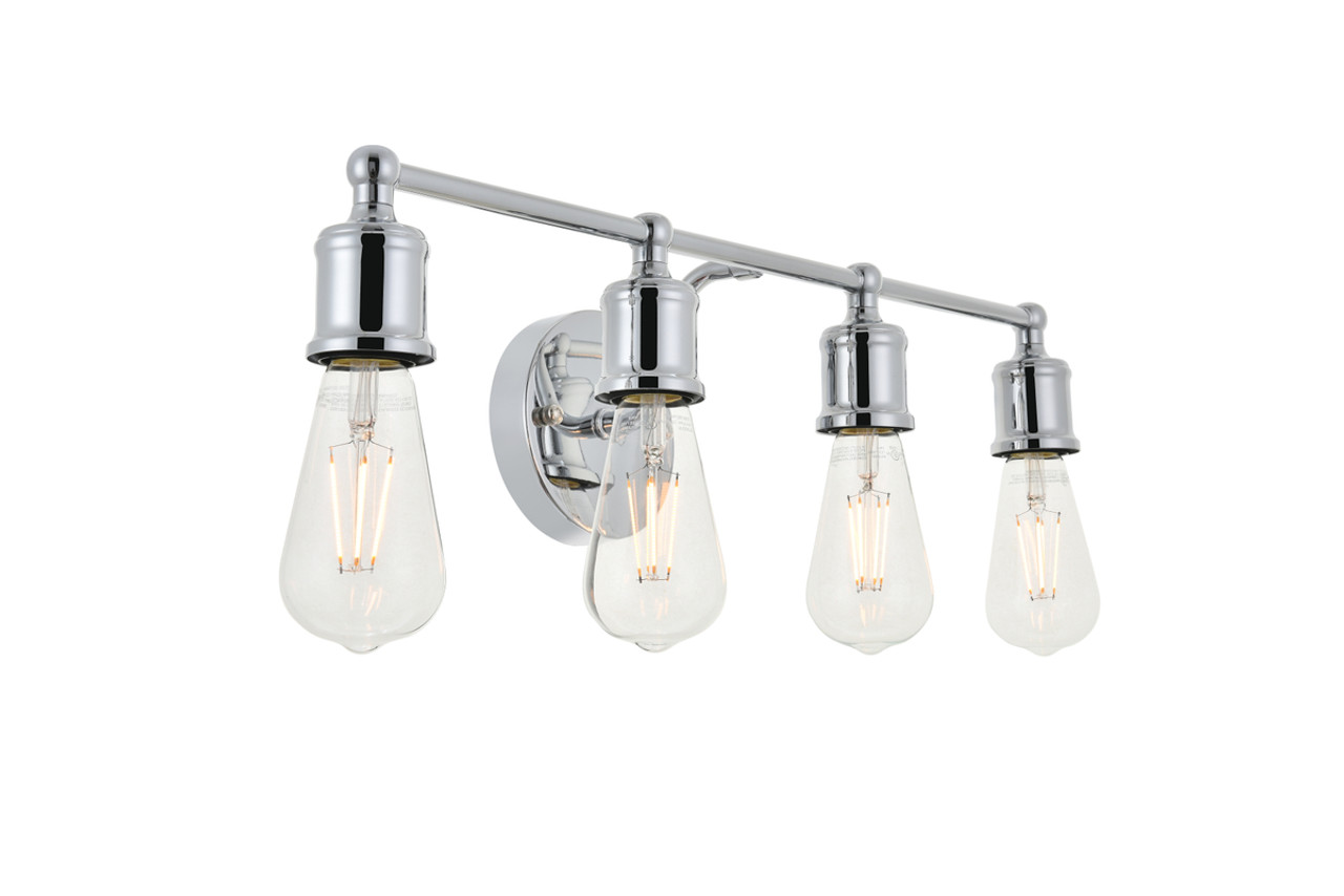 Living District LD4028W22C Serif 4 light chrome Wall Sconce