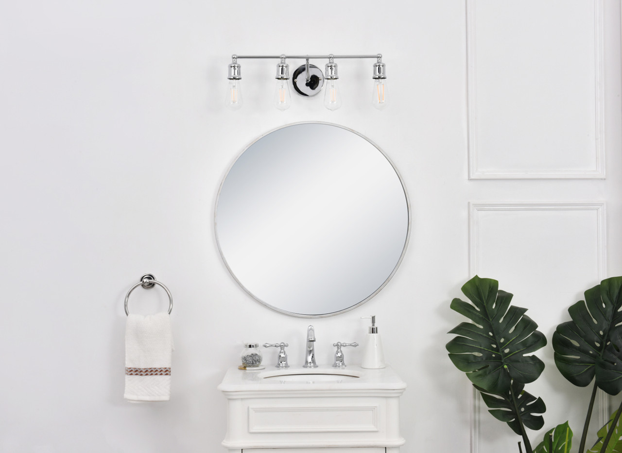 Living District LD4028W22C Serif 4 light chrome Wall Sconce