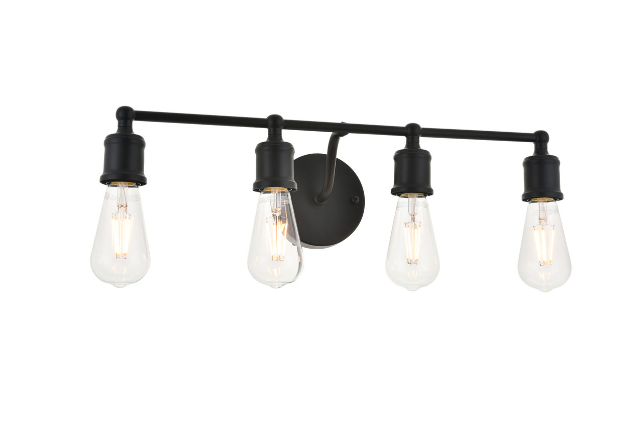 Living District LD4028W22BK Serif 4 light black Wall Sconce