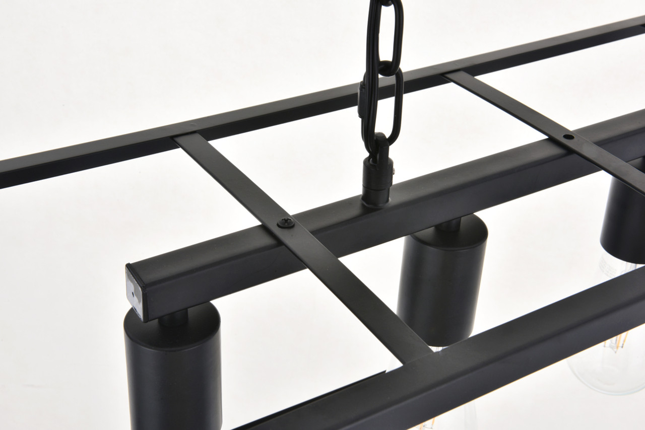 Living District LD4063D32BK Resolute 4 light black Pendant