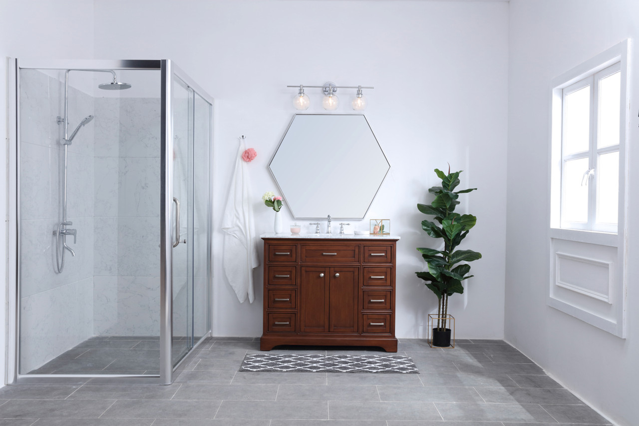 Living District LD2318C Collier 3 light Chrome and Clear glass Wall sconce