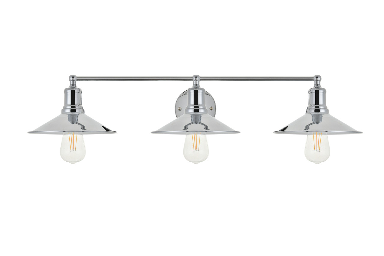 Living District LD4033W33C Etude 3 light chrome Wall Sconce