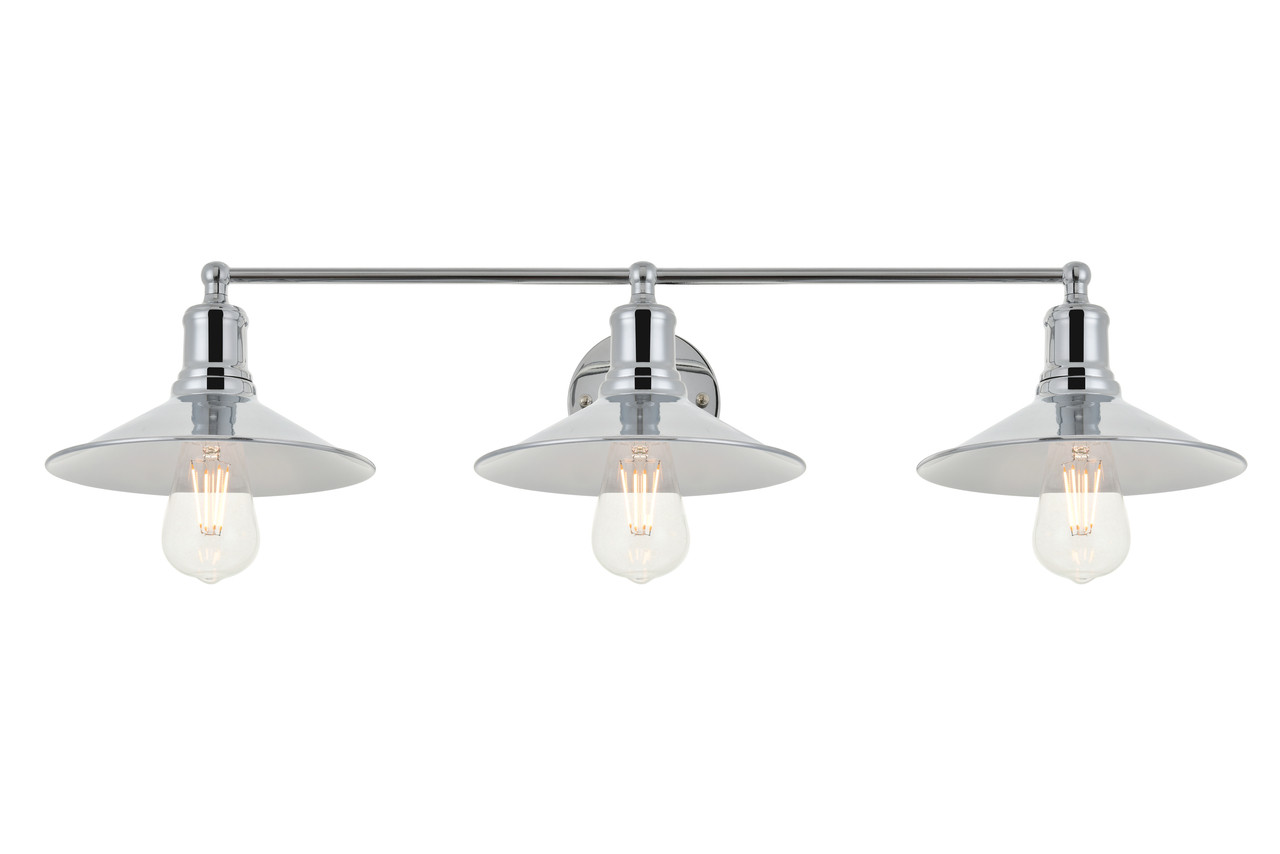Living District LD4033W33C Etude 3 light chrome Wall Sconce