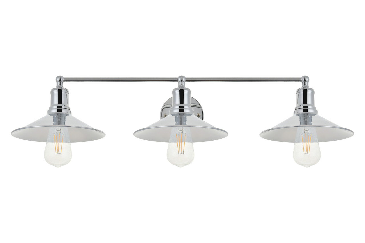 Living District LD4033W33C Etude 3 light chrome Wall Sconce