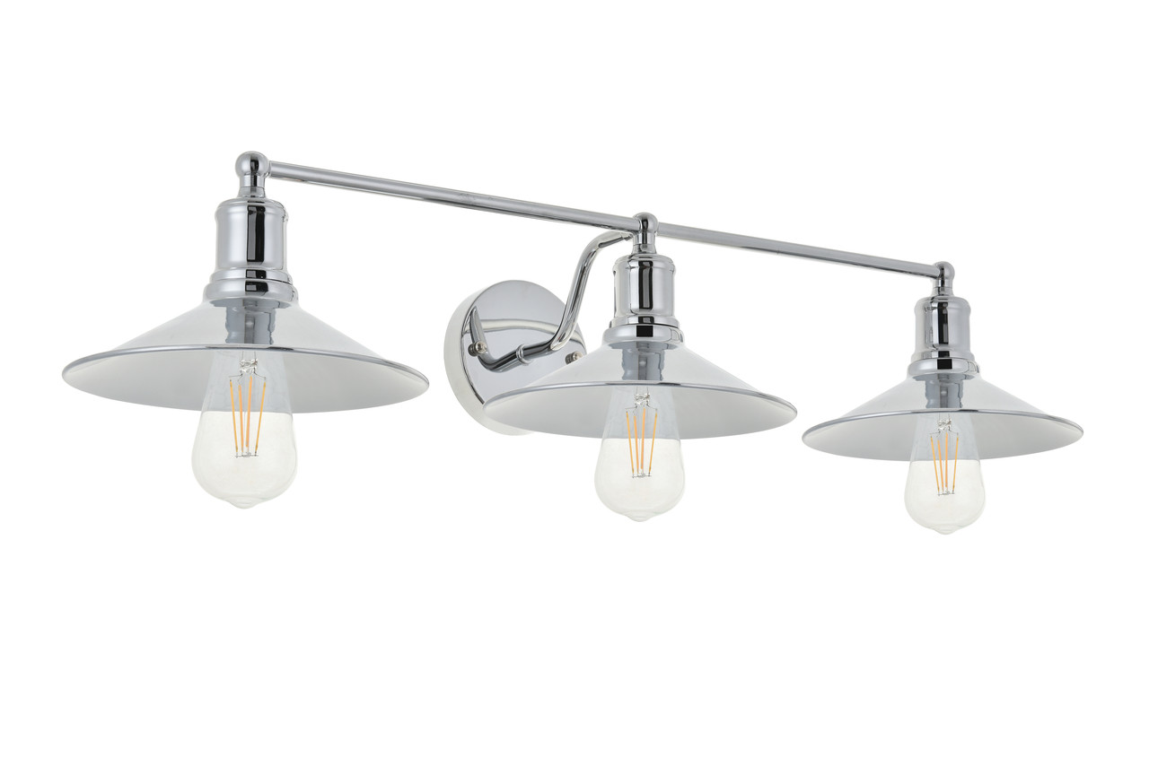 Living District LD4033W33C Etude 3 light chrome Wall Sconce