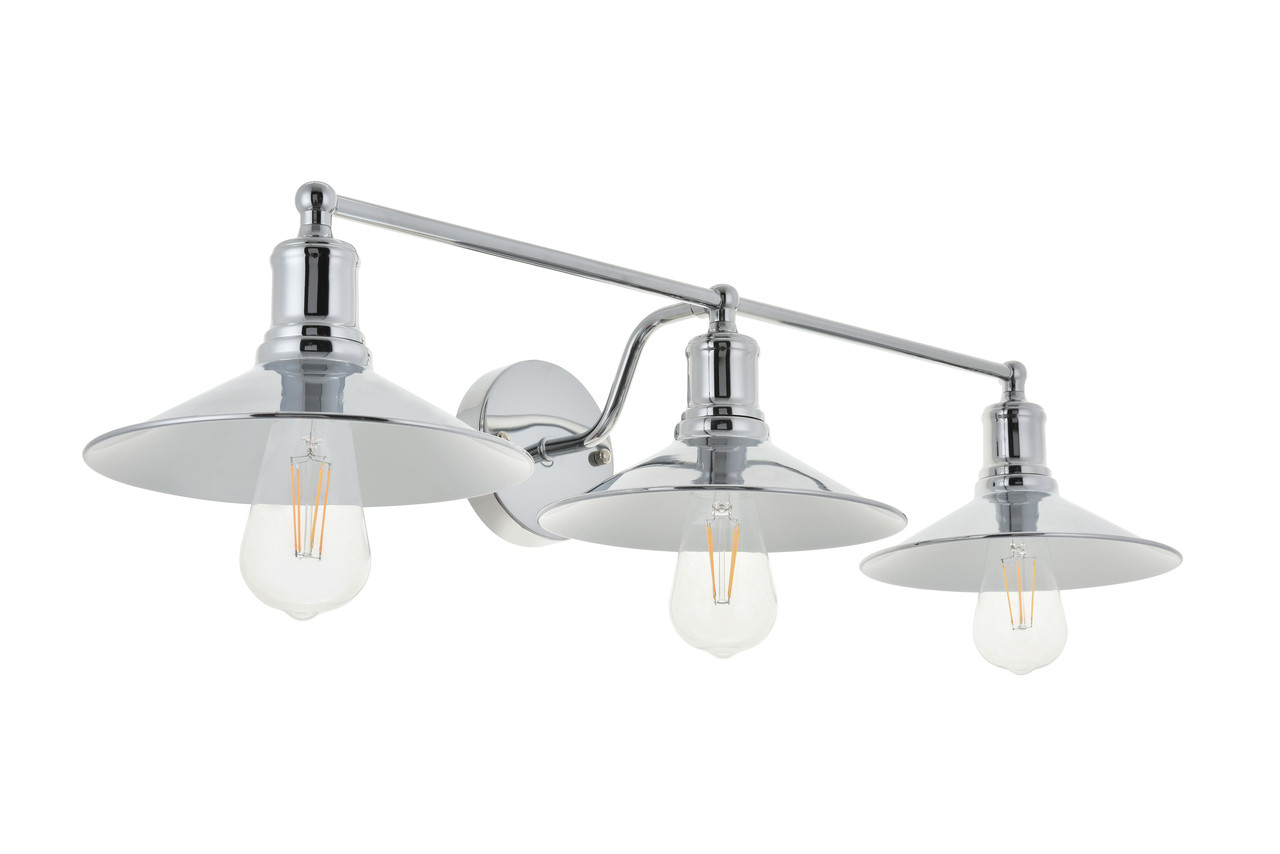 Living District LD4033W33C Etude 3 light chrome Wall Sconce