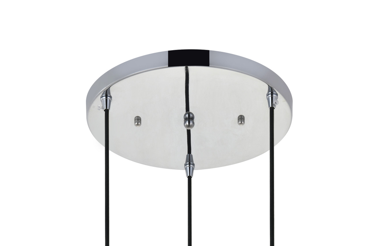 Living District LD4017D18C Histoire 3 light chrome Pendant