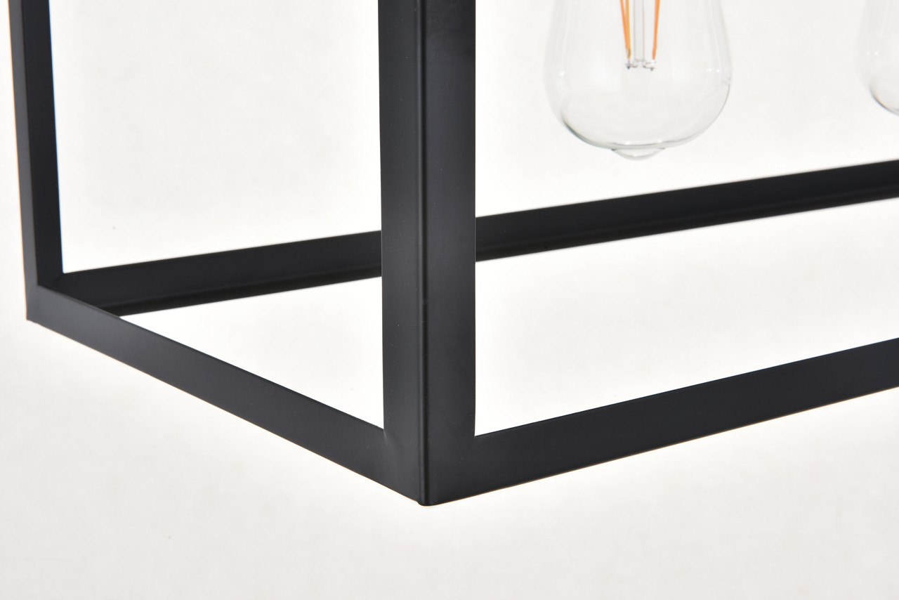 Living District LD4063D25BK Resolute 3 light black Pendant