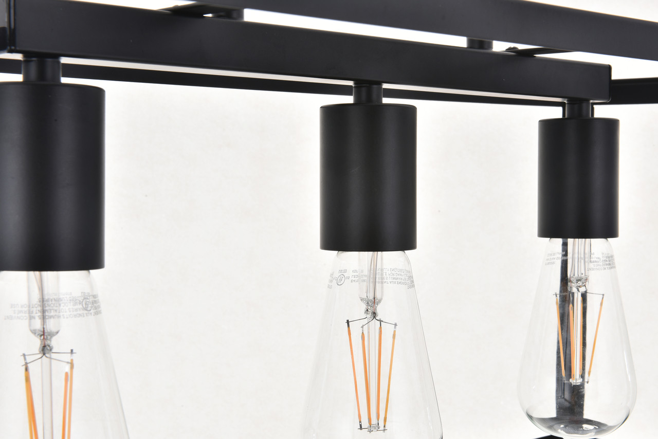 Living District LD4063D25BK Resolute 3 light black Pendant