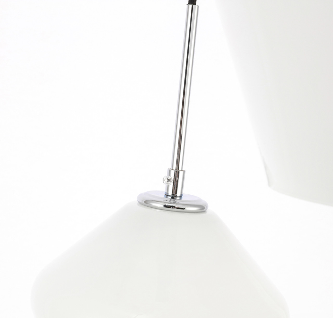 Living District LD2259C Gene 3 light Chrome and Frosted white glass pendant