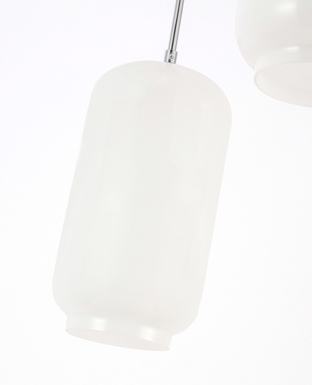 Living District LD2279C Collier 3 light Chrome and Frosted white glass pendant