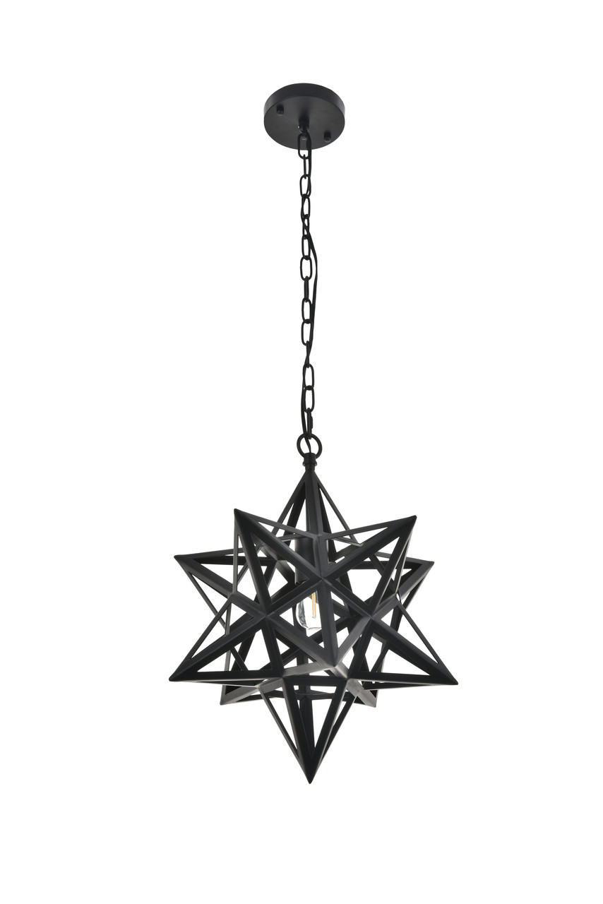 Living District LD4076D16BK Nocturne 1 light black Pendant