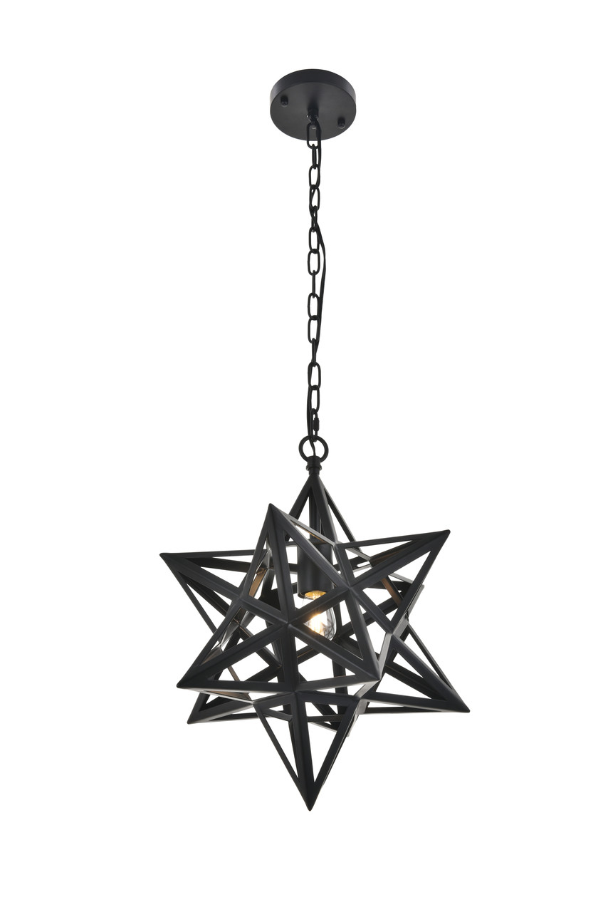 Living District LD4076D16BK Nocturne 1 light black Pendant