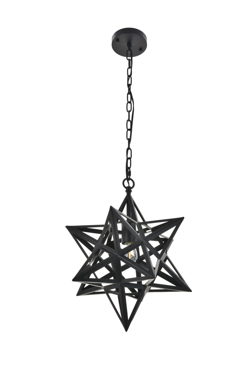 Living District LD4076D16BK Nocturne 1 light black Pendant