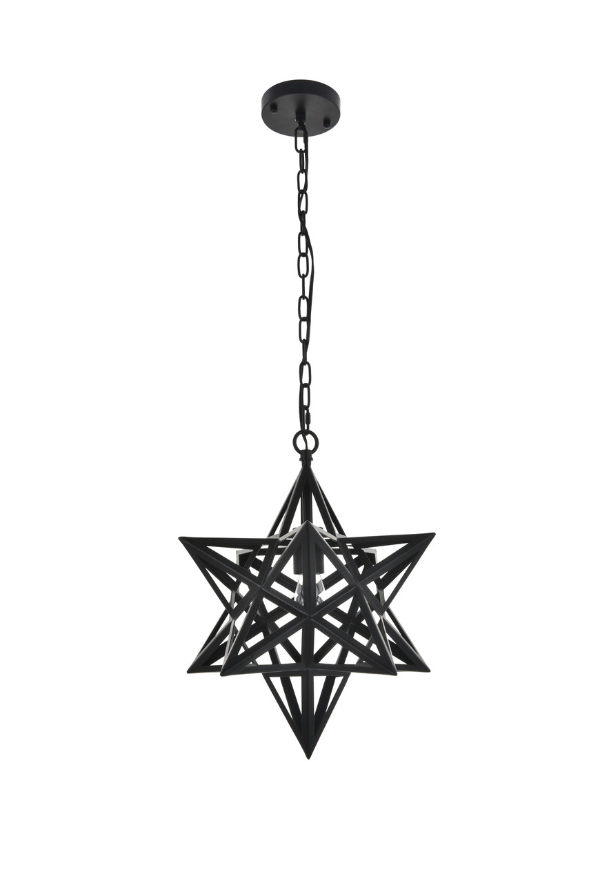 Living District LD4076D16BK Nocturne 1 light black Pendant