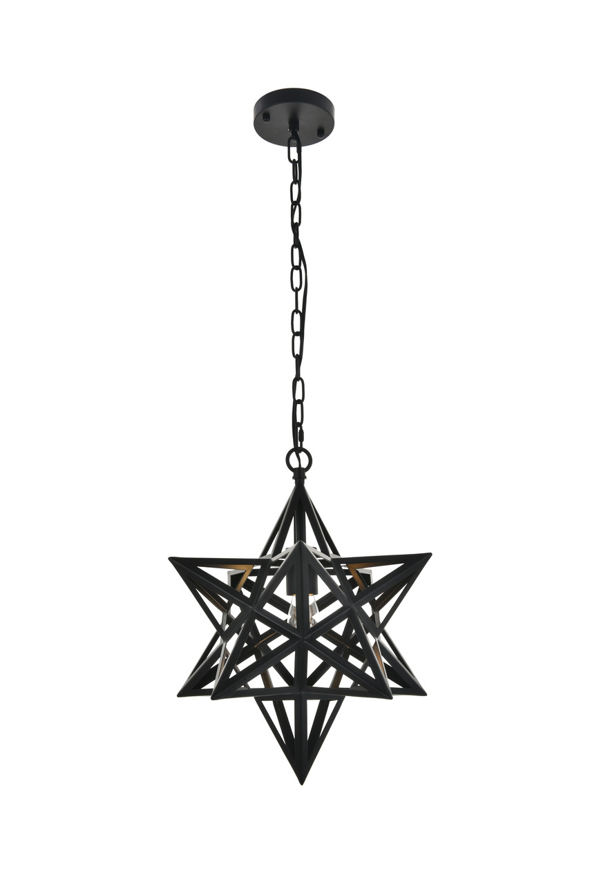 Living District LD4076D16BK Nocturne 1 light black Pendant