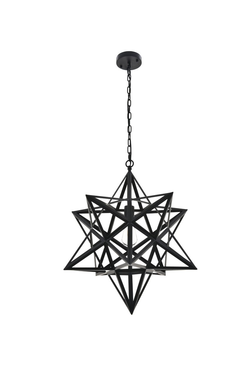 Living District LD4076D24BK Nocturne 1 light black Pendant