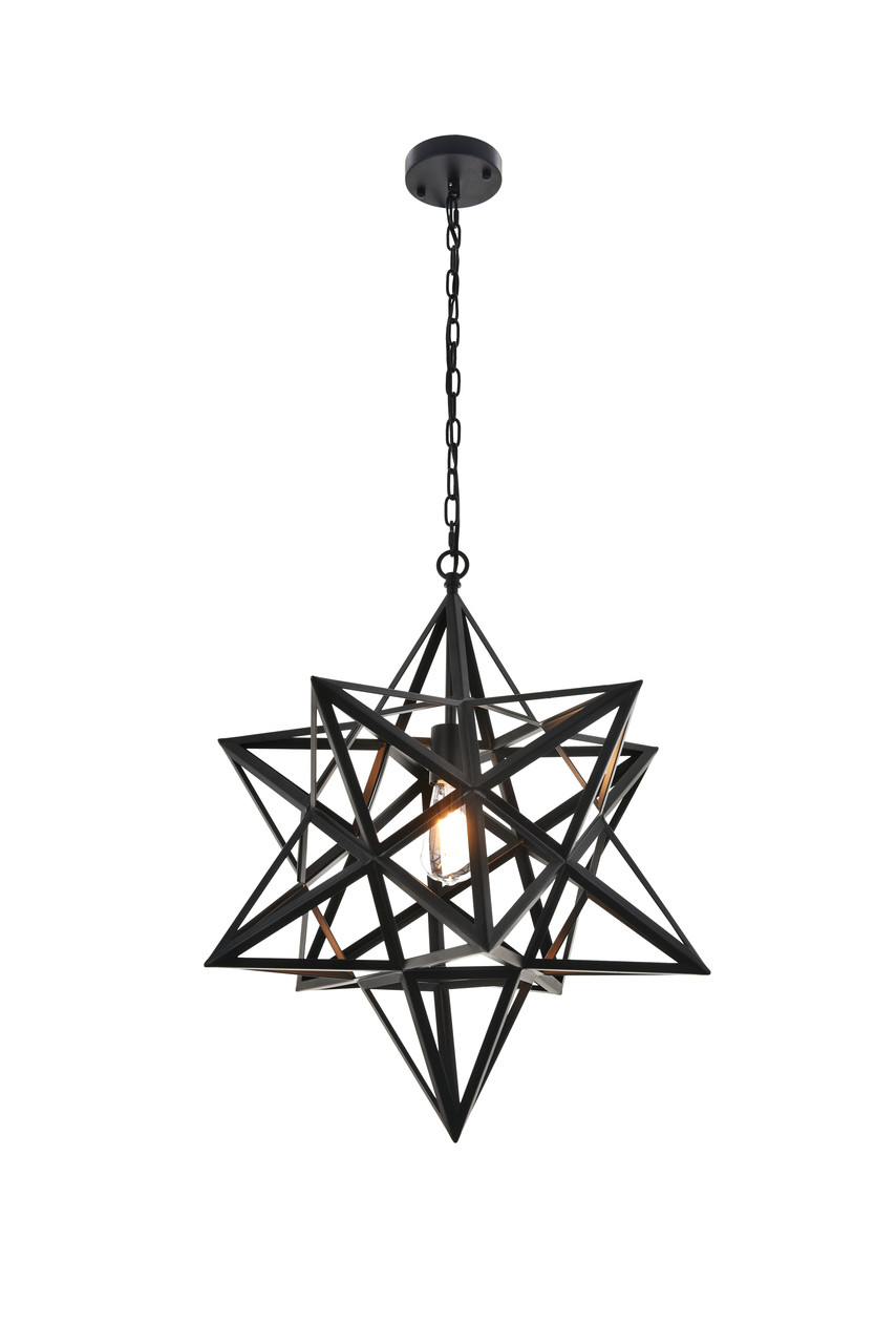 Living District LD4076D24BK Nocturne 1 light black Pendant