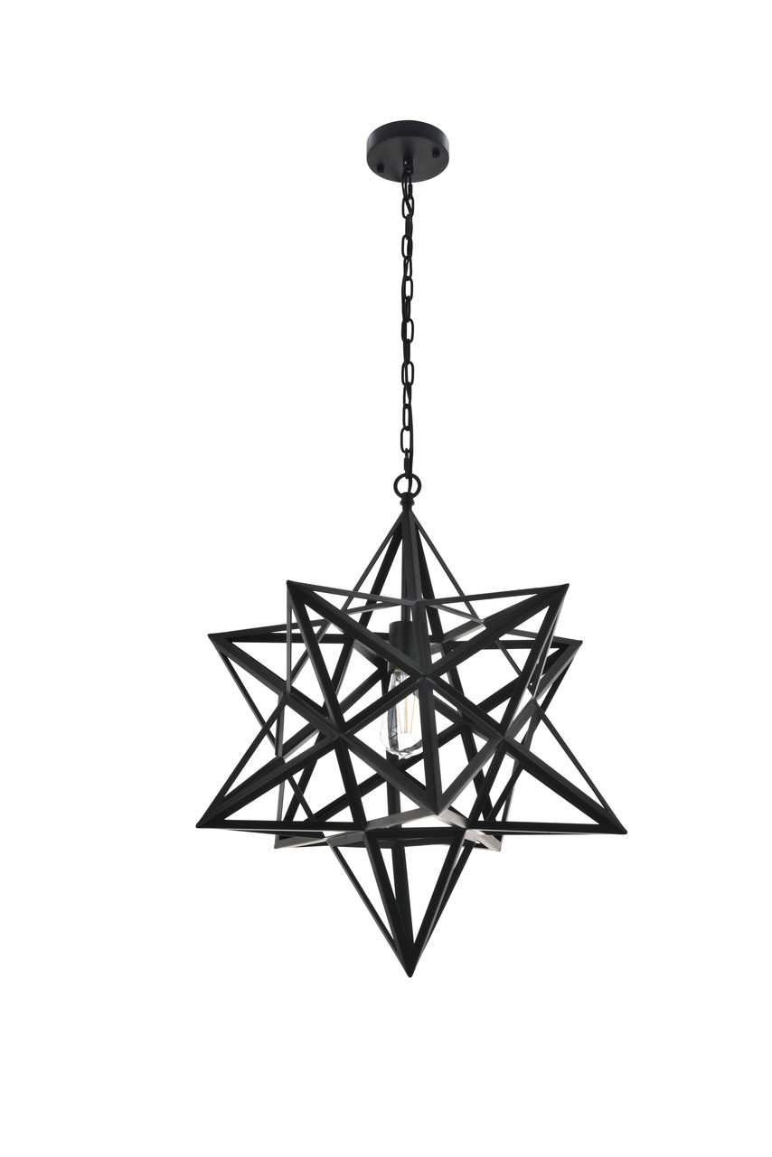 Living District LD4076D24BK Nocturne 1 light black Pendant
