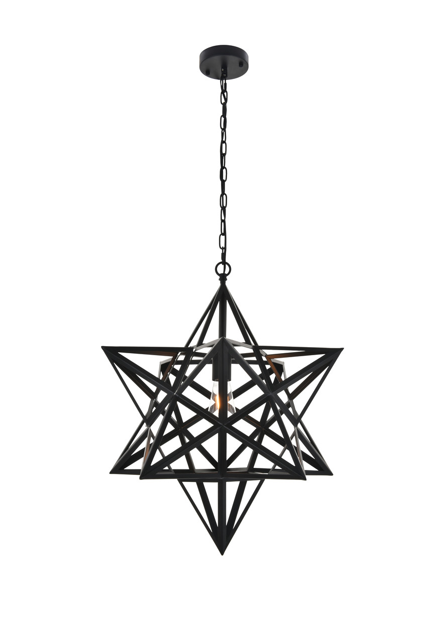 Living District LD4076D24BK Nocturne 1 light black Pendant