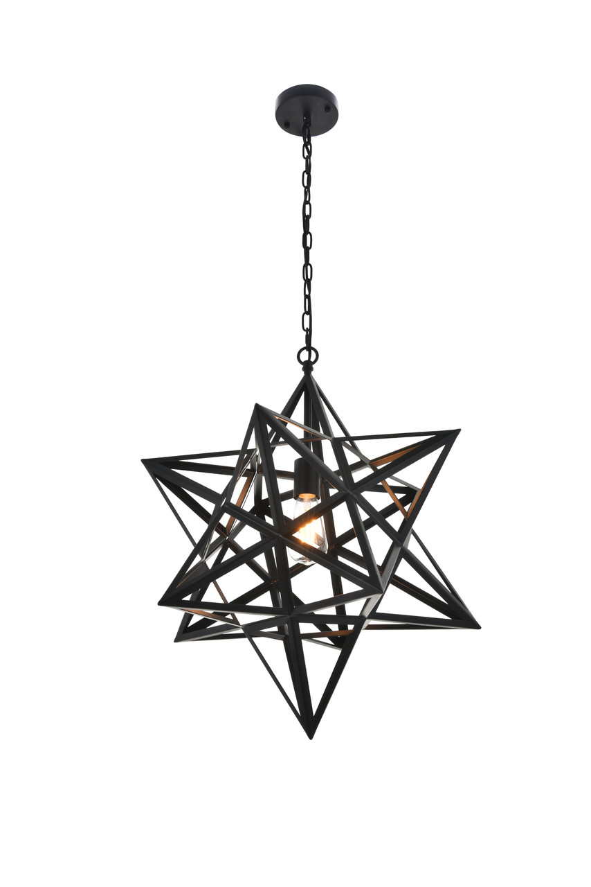 Living District LD4076D24BK Nocturne 1 light black Pendant