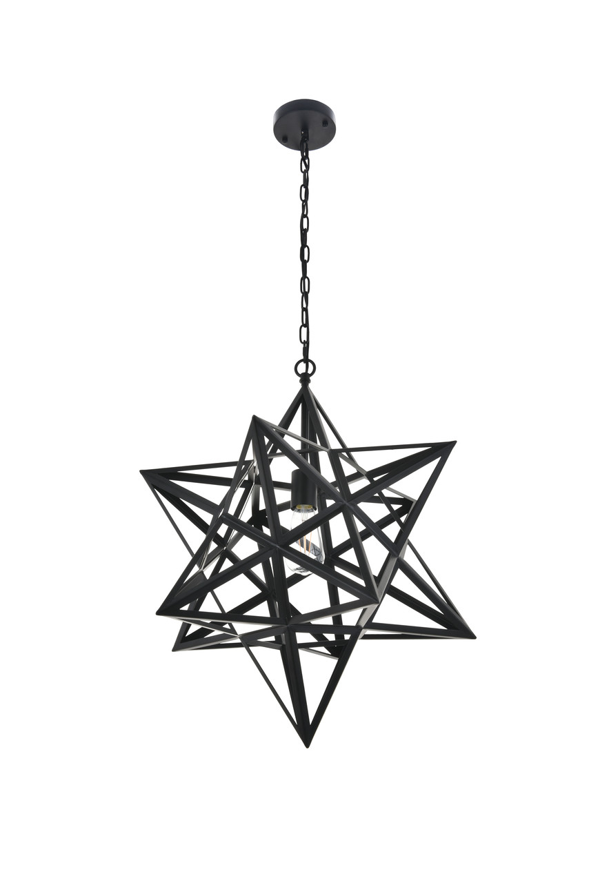 Living District LD4076D24BK Nocturne 1 light black Pendant