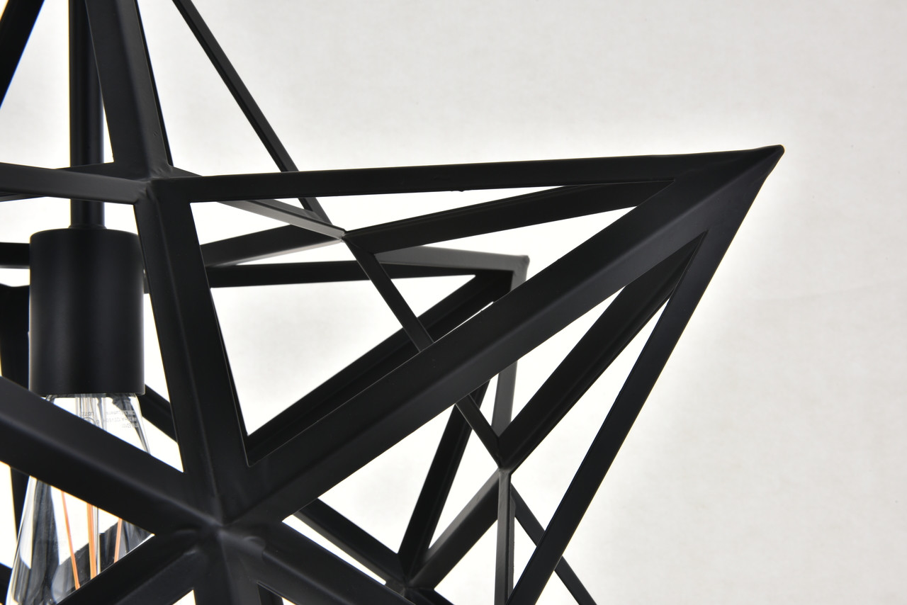 Living District LD4076D24BK Nocturne 1 light black Pendant