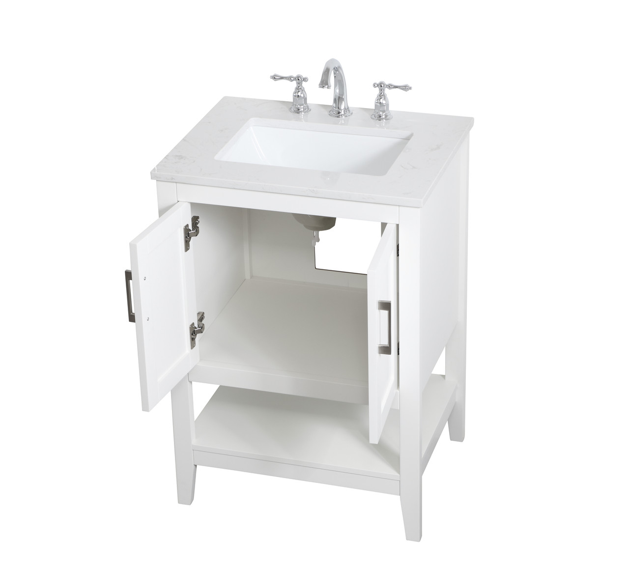 Elegant Decor VF16024WH Aubrey 24 inch Single Bathroom Vanity in White