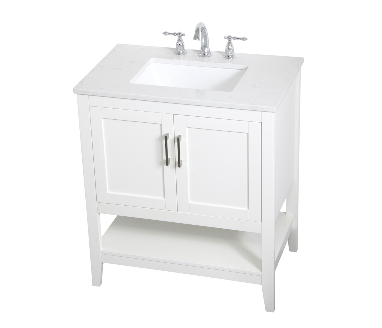 Elegant Decor VF16030WH Aubrey 30 inch Single Bathroom Vanity in White