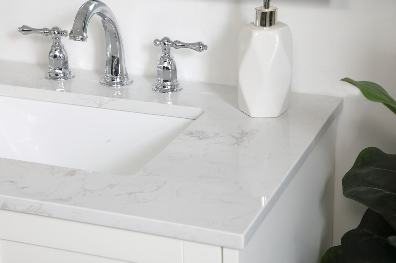 Elegant Decor VF18030WH Sommerville 30 inch Single Bathroom Vanity in White