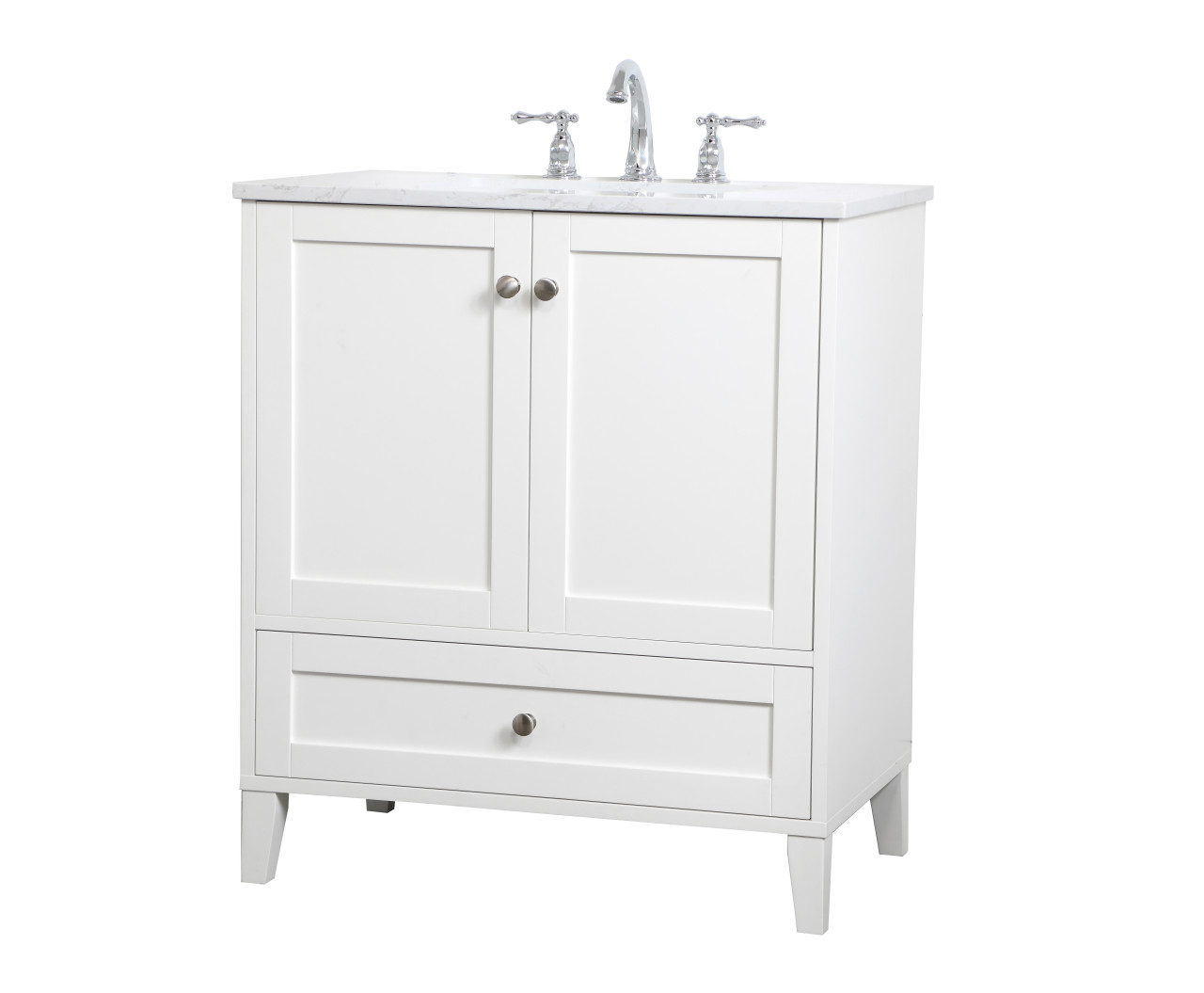 Elegant Decor VF18030WH Sommerville 30 inch Single Bathroom Vanity in White