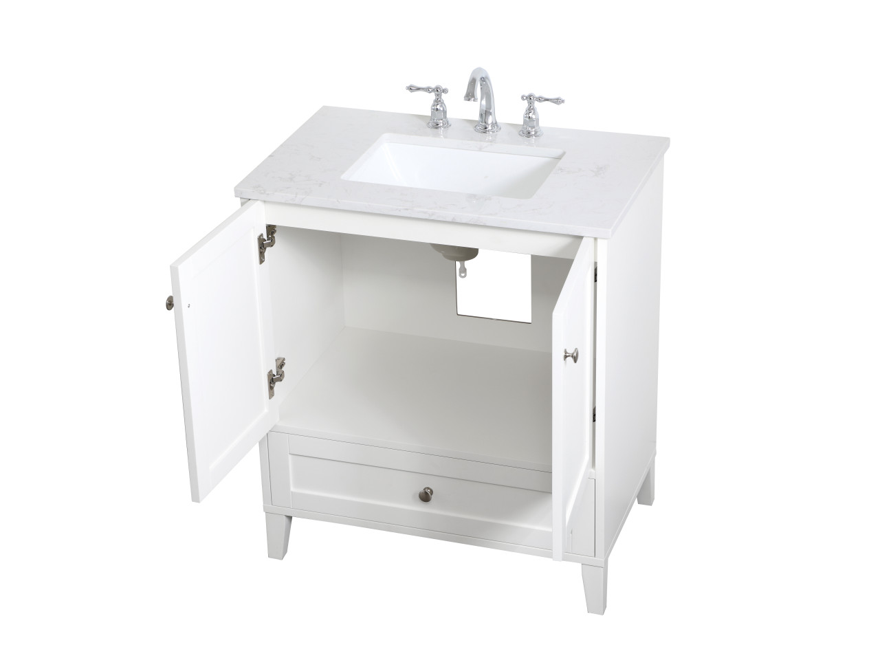 Elegant Decor VF18030WH Sommerville 30 inch Single Bathroom Vanity in White