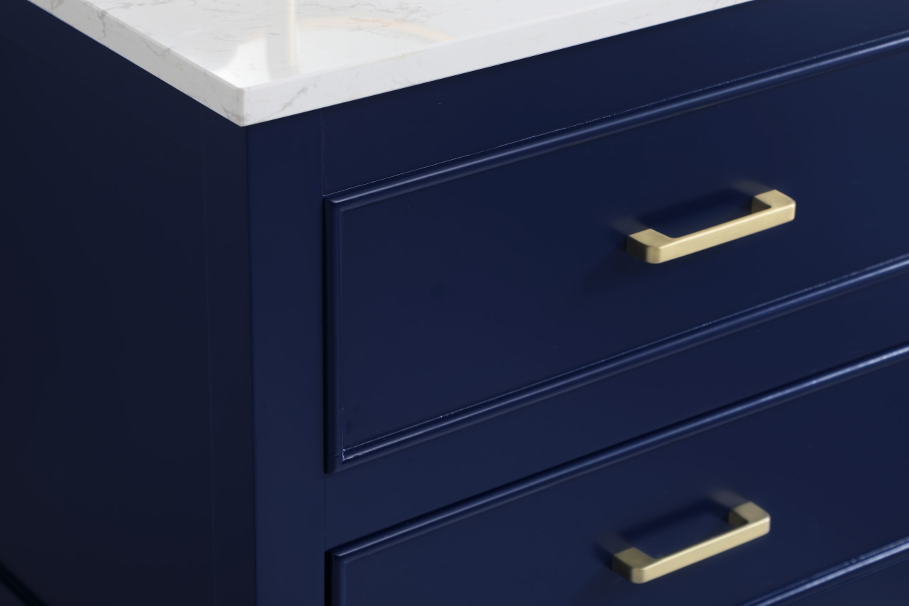 Elegant Decor VF19024BL Sinclaire 24 inch Single Bathroom Vanity in Blue