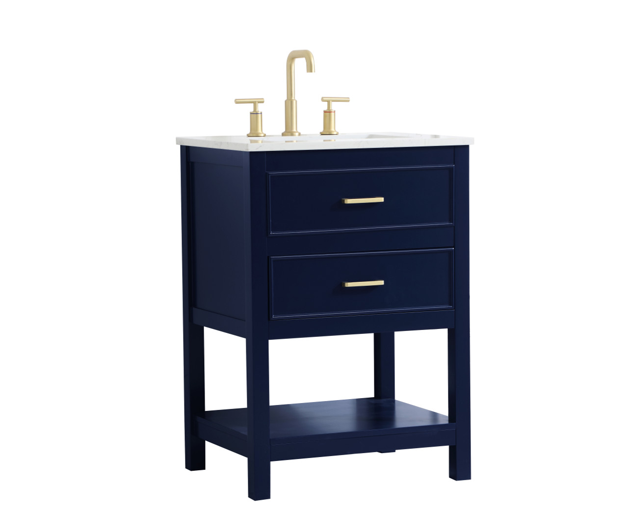 Elegant Decor VF19024BL Sinclaire 24 inch Single Bathroom Vanity in Blue