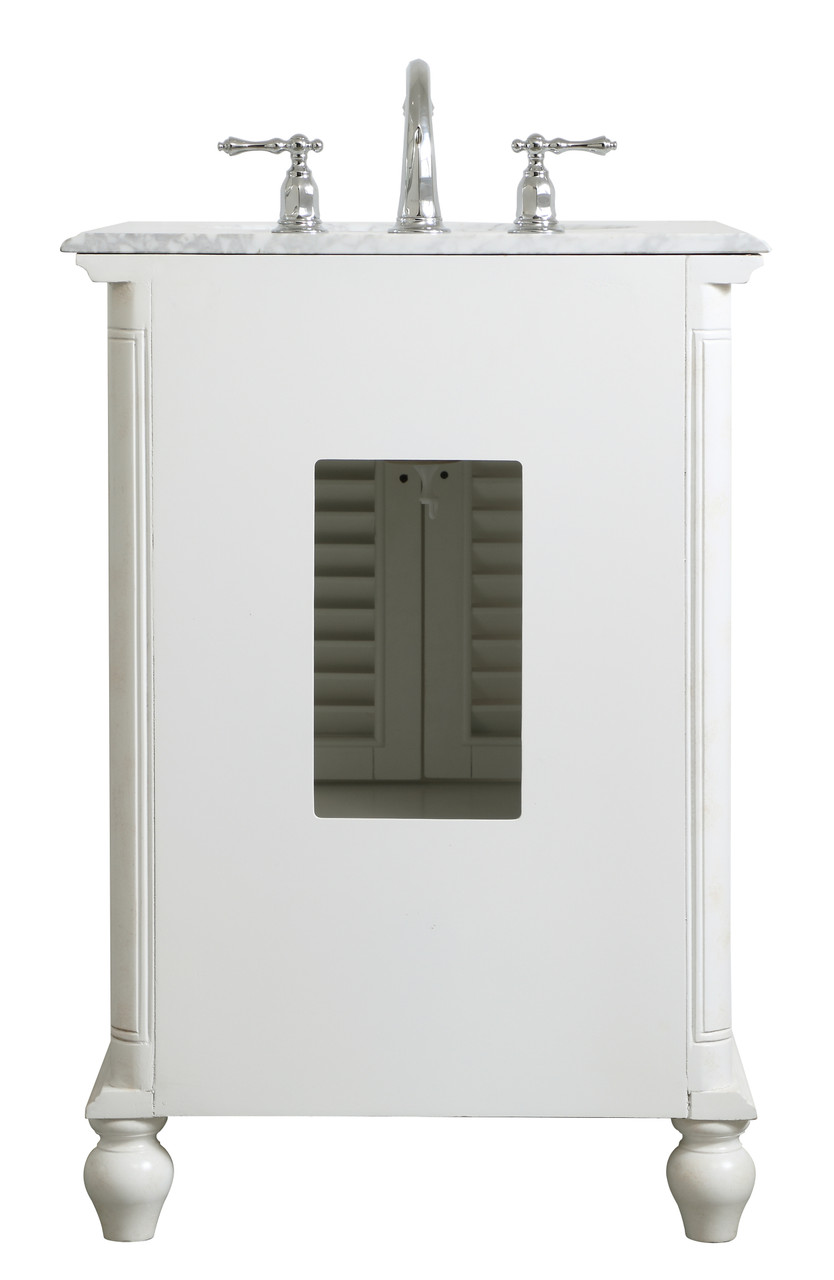 Elegant Decor VF30524AW Rhodes 24 inch Single Bathroom Vanity in Antique White