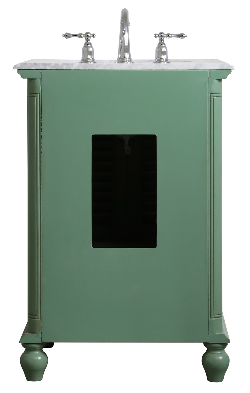 Elegant Decor VF30524VM Rhodes 24 inch Single Bathroom Vanity in Vintage Mint