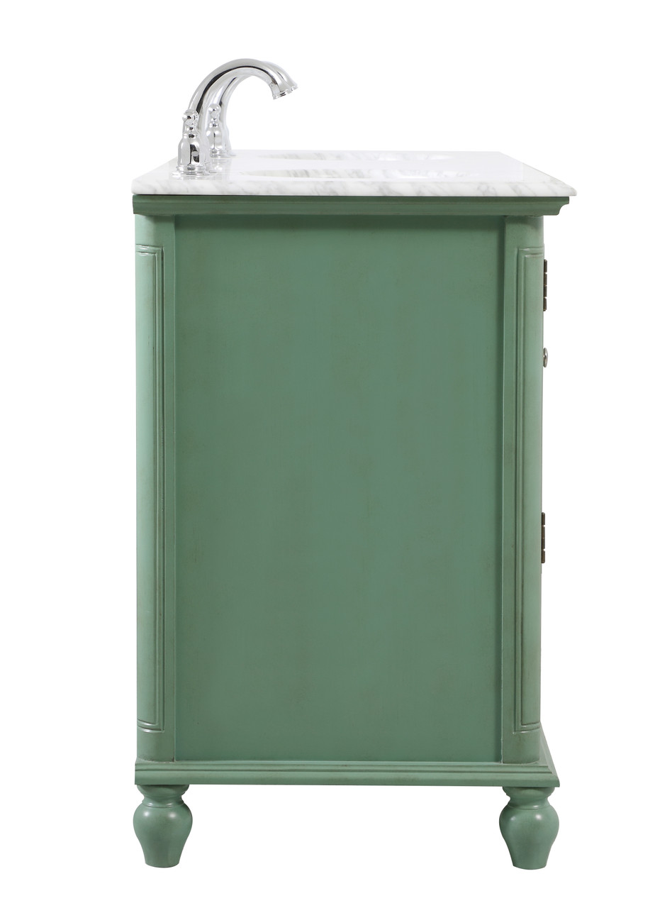 Elegant Decor VF30560DVM Rhodes 60 inch Double Bathroom Vanity in Vintage Mint