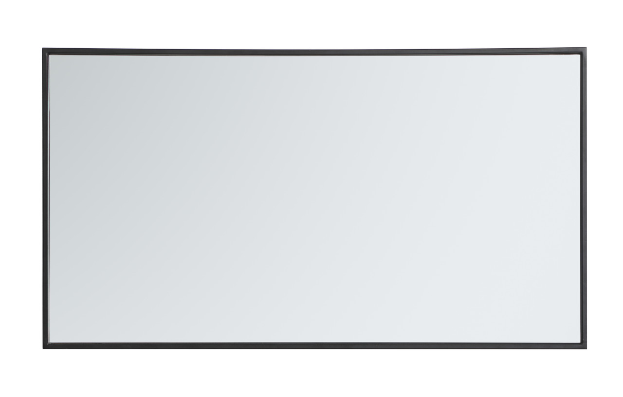 Elegant Decor MR42036BK Eternity Metal frame rectangle mirror 20 inch in Black