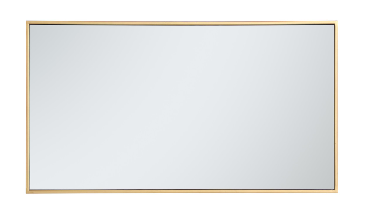 Elegant Decor MR42036BR Eternity Metal frame rectangle mirror 20 inch in Brass