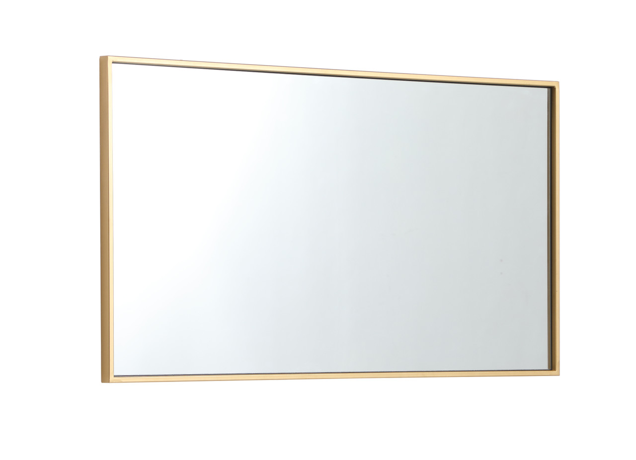 Elegant Decor MR42036BR Eternity Metal frame rectangle mirror 20 inch in Brass