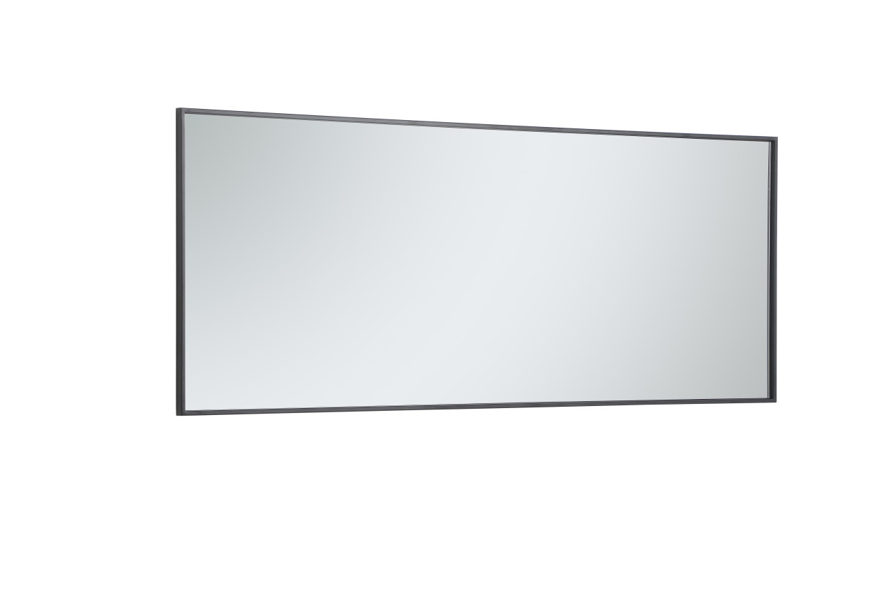 Elegant Decor MR42460BK Eternity Metal frame rectangle mirror 24 inch in Black