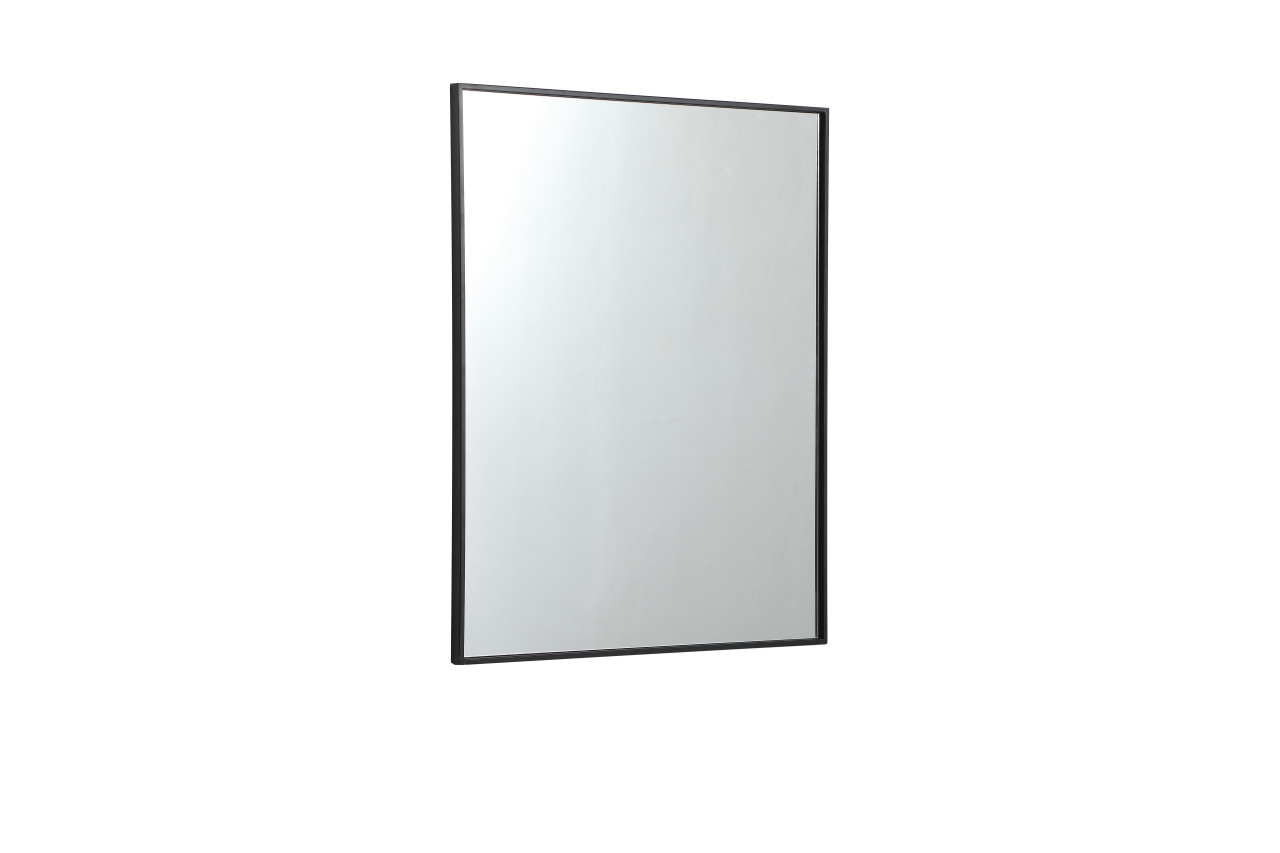 Elegant Decor MR43036BK Eternity Metal frame rectangle mirror 30 inch in Black