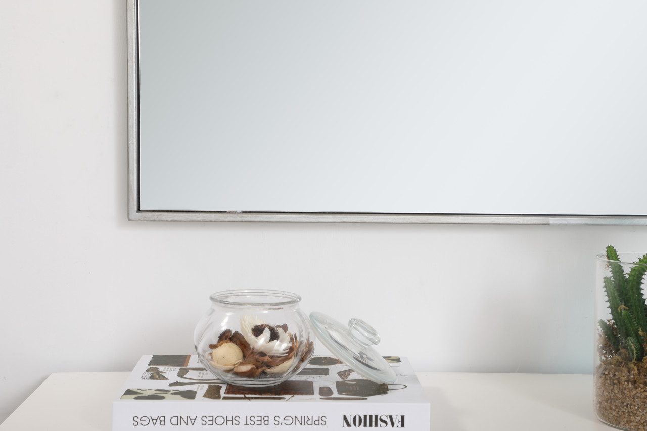Elegant Decor MR43040S Eternity Metal frame rectangle mirror 30 inch in Sliver