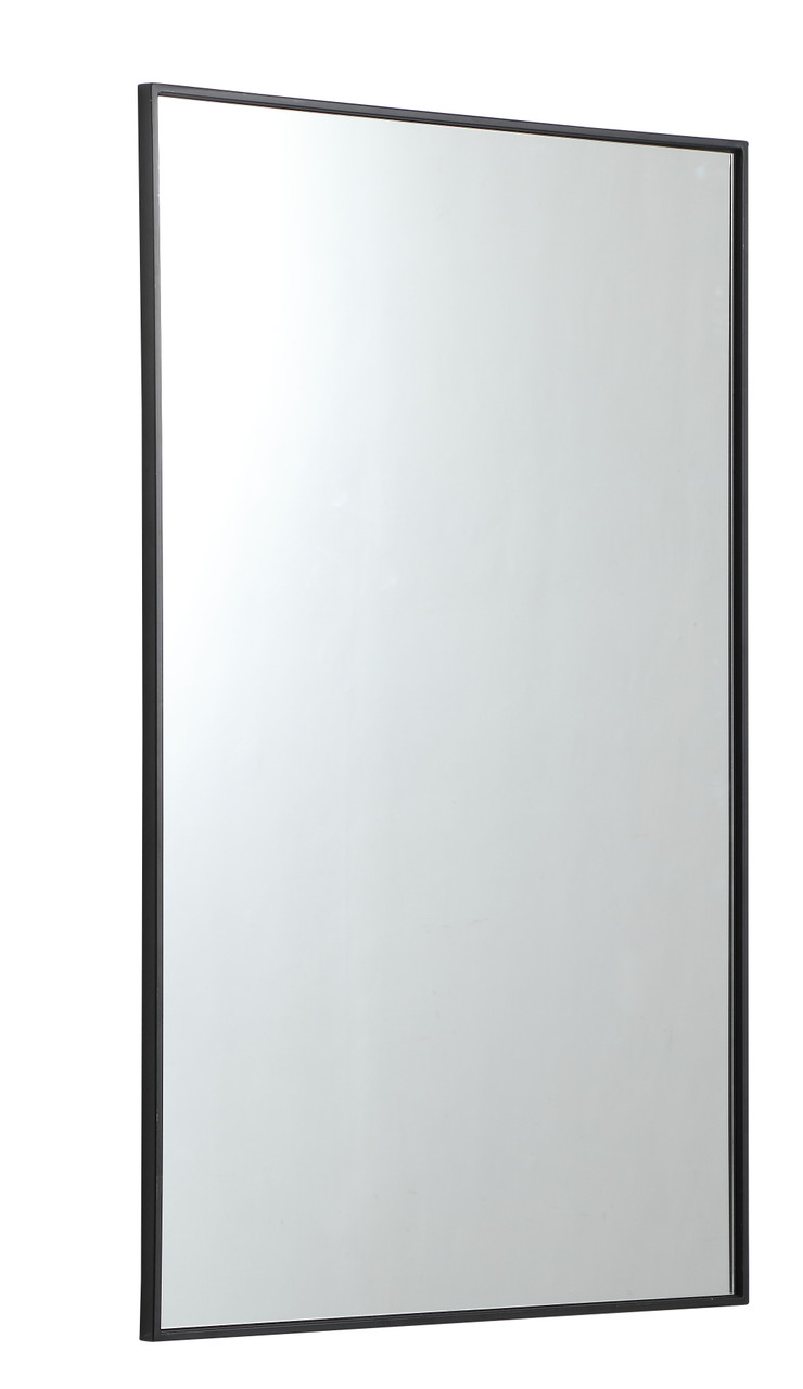 Elegant Decor MR43048BK Eternity Metal frame rectangle mirror 30 inch in Black